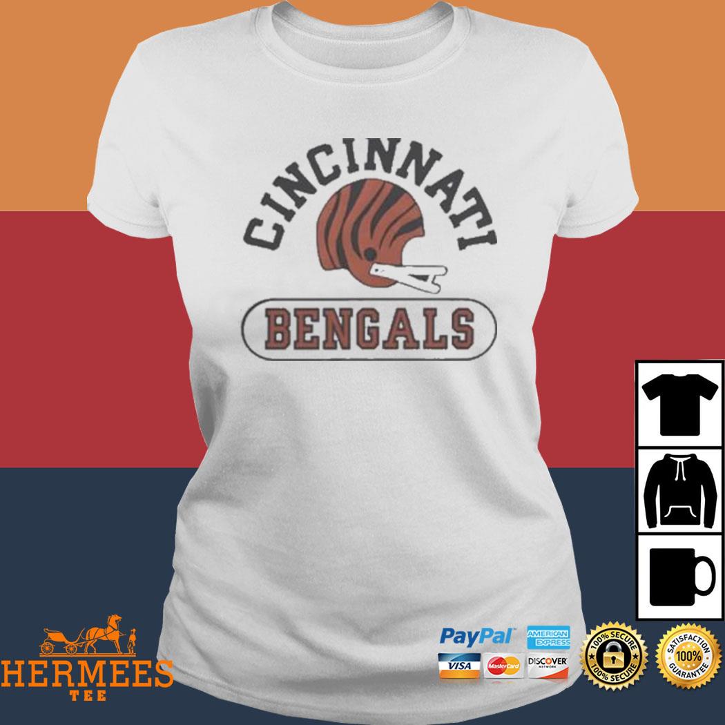 Cincinnati Bengals Throwback Helmet Long Sleeve Tee