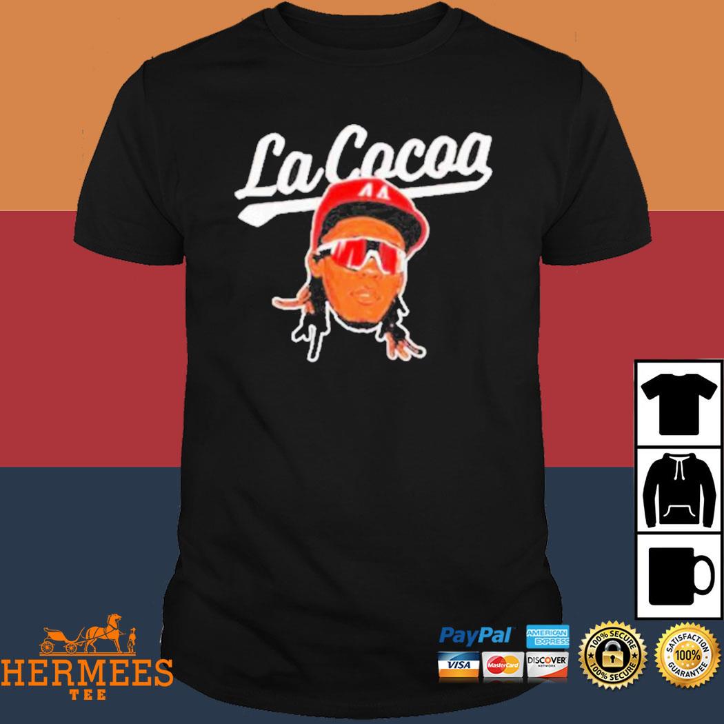 Official CincinnatI reds breakingt merch elly de LA cruz LA cocoa T-shirt,  hoodie, tank top, sweater and long sleeve t-shirt