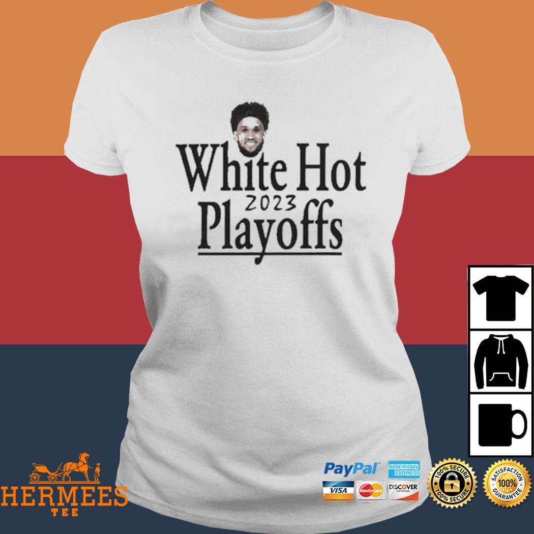 Derrick White Miami Heat White Hot 2023 Nba Playoffs Shirt - High