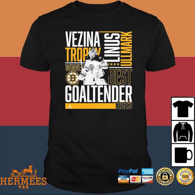 Official Linus Ullmark Boston Bruins 2023 Vezina Trophy Winner T-Shirt,  hoodie, longsleeve, sweatshirt, v-neck tee