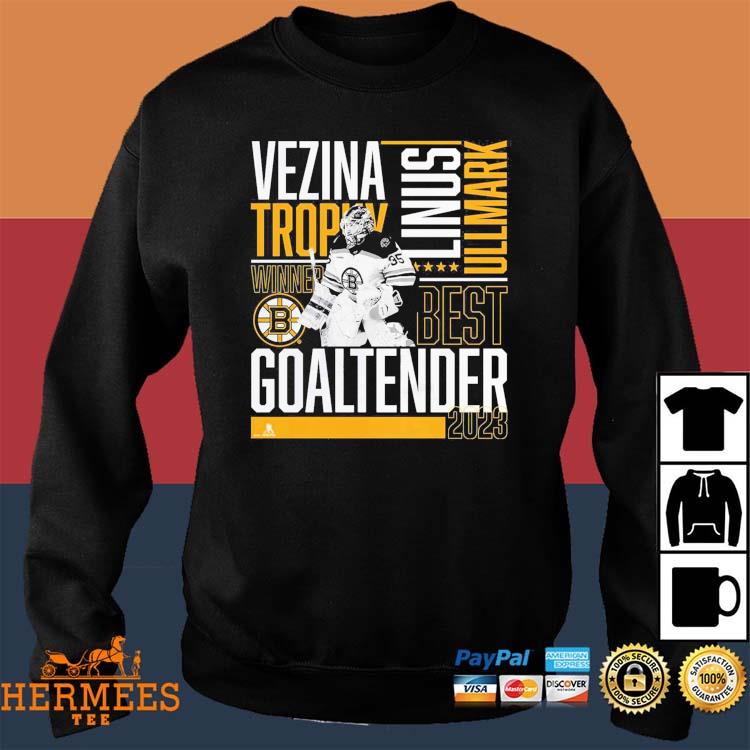 Official Linus Ullmark Boston Bruins 2023 Vezina Trophy Winner T-Shirt,  hoodie, longsleeve, sweatshirt, v-neck tee