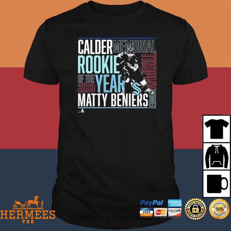 Seattle Kraken Matty Beniers Rookie Of The Year Shirt, hoodie