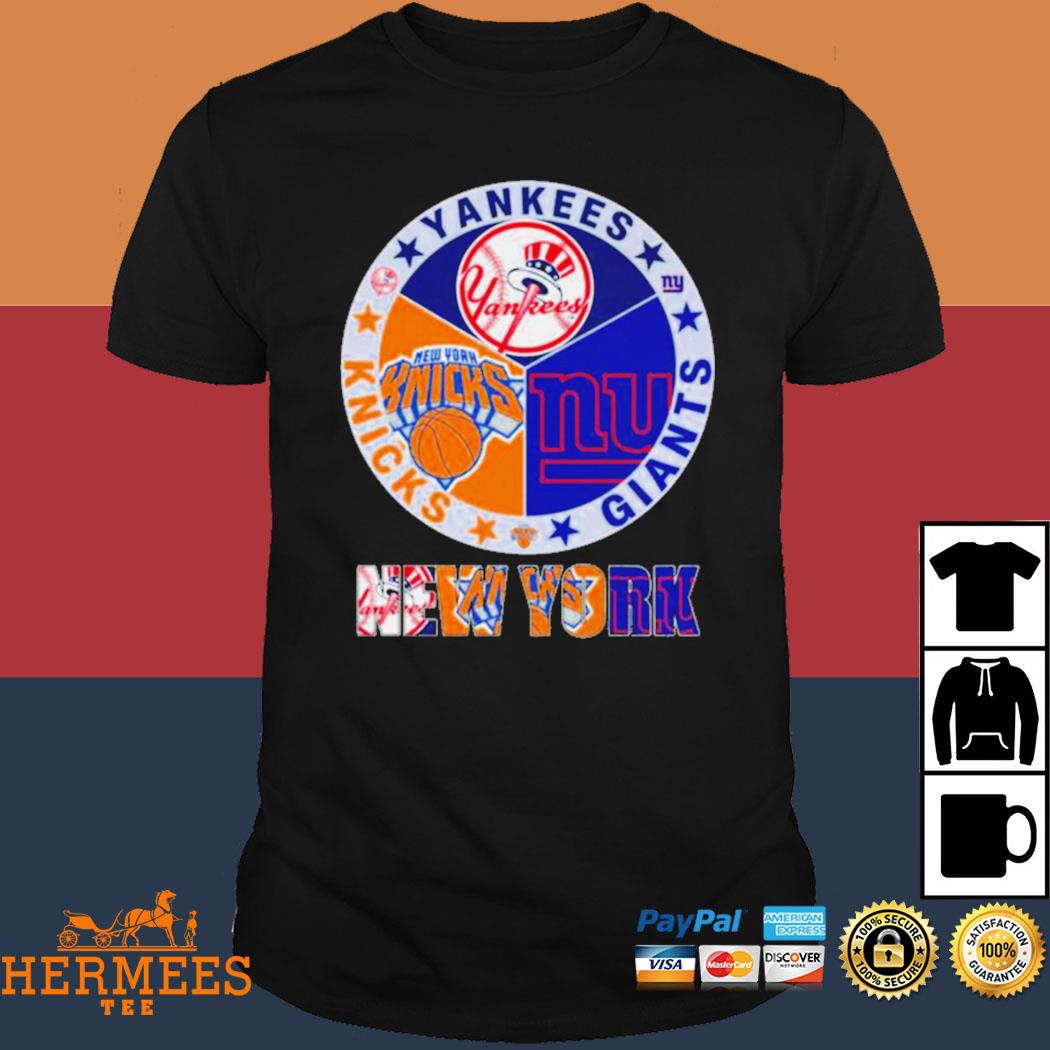 Official New york sport team ny yankees ny knicks and ny giants T-shirt,  hoodie, tank top, sweater and long sleeve t-shirt