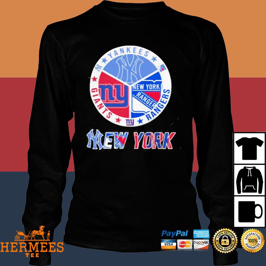 New york team logo new york knicks new york devils new york giants new york mets  shirt, hoodie, sweater, long sleeve and tank top