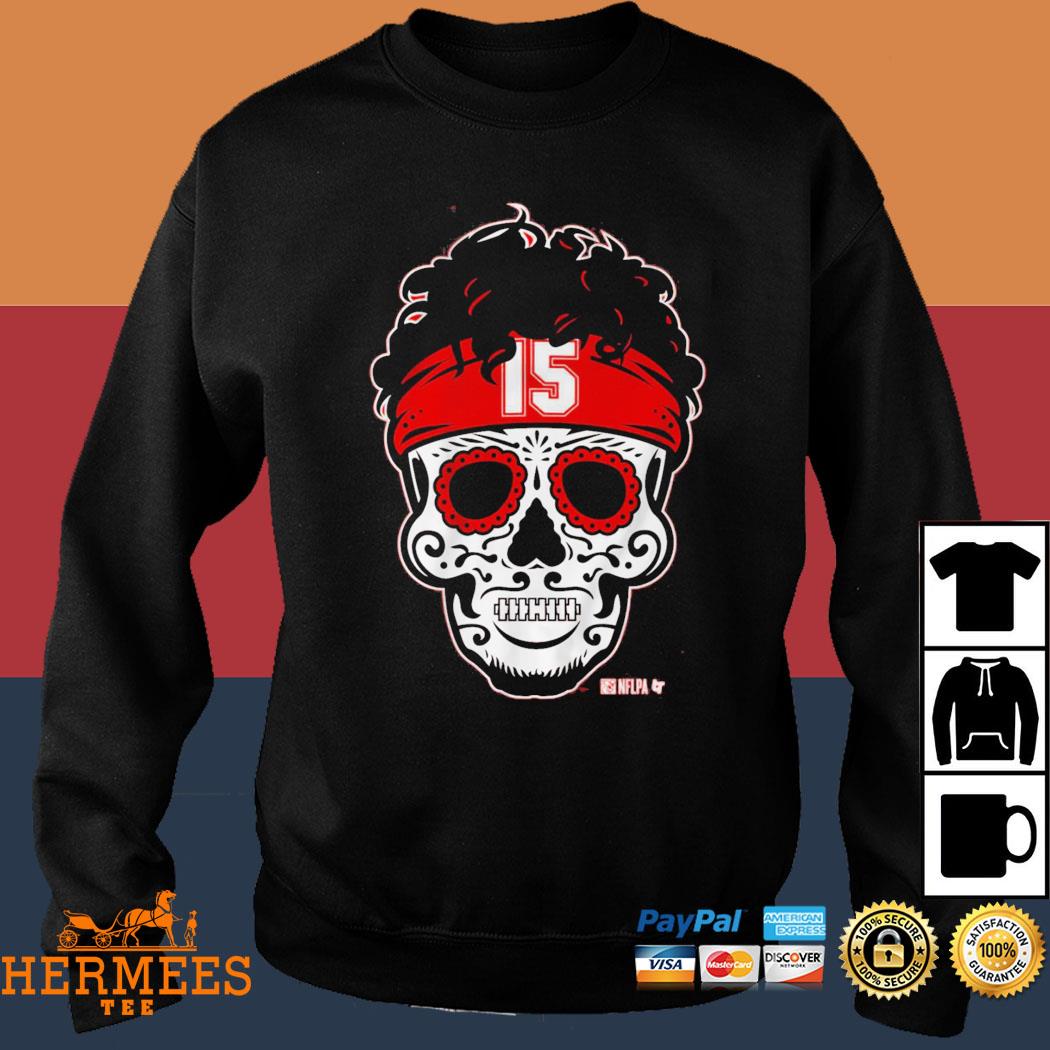 Patrick Mahomes: Sugar Skull Shirt+Hoodie - NFLPA Licensed -BreakingT