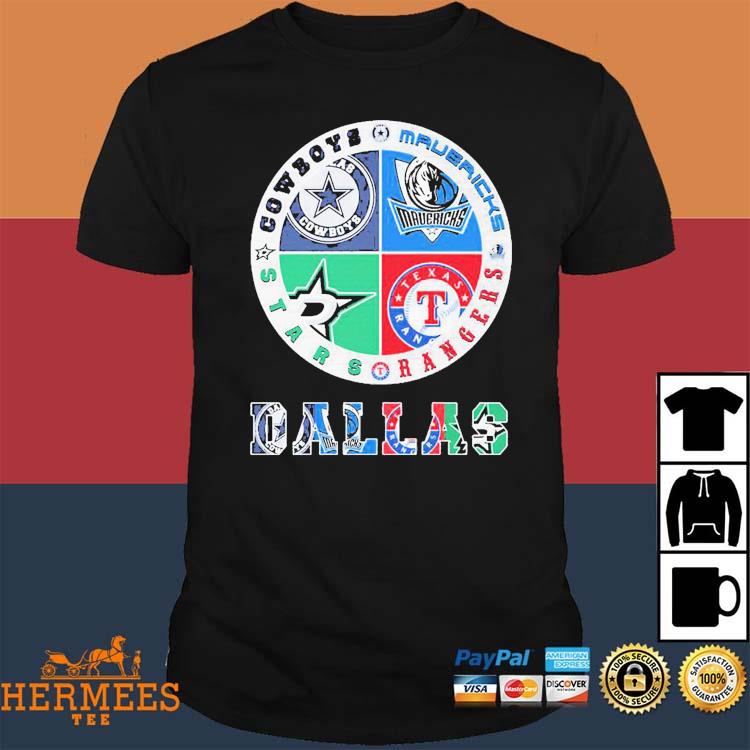 Official dallas Cowboys Mavericks Stars And Rangers Logo Shirt