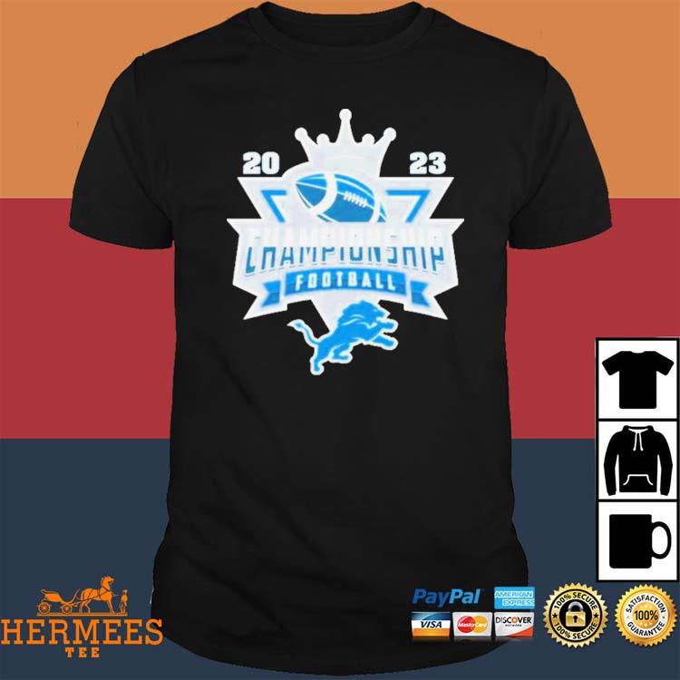 Official detroit Lions Football Nfl 2023 Championship Crown Logo