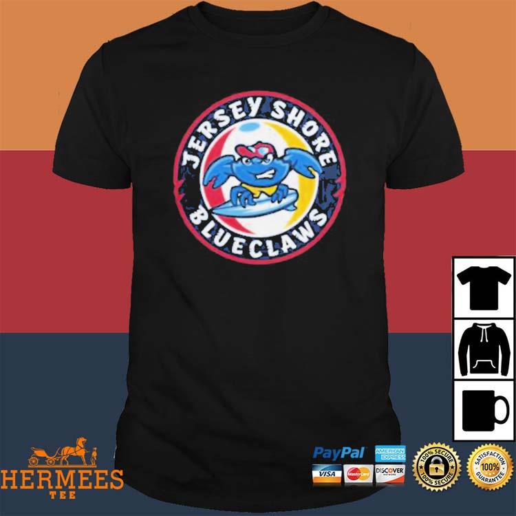 Official Jersey shore blueclaws primary logo T-shirt, hoodie, tank top,  sweater and long sleeve t-shirt