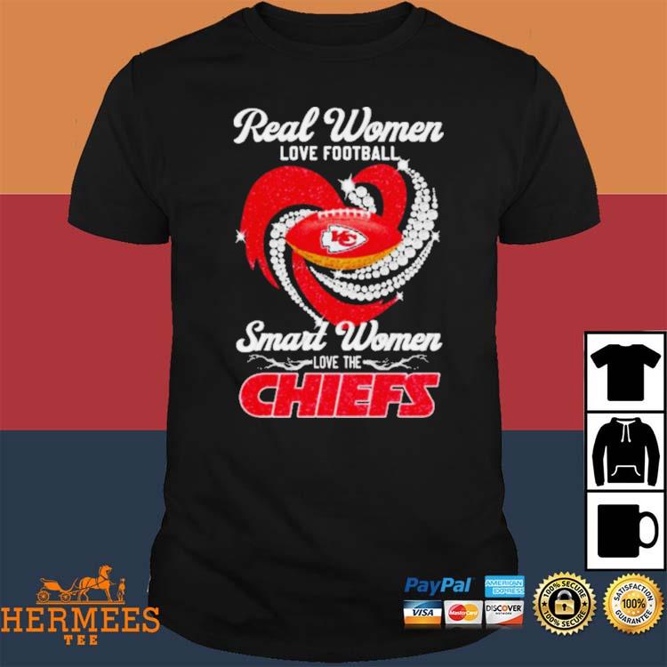 Official Real women love Football smart women love the Chiefs logo