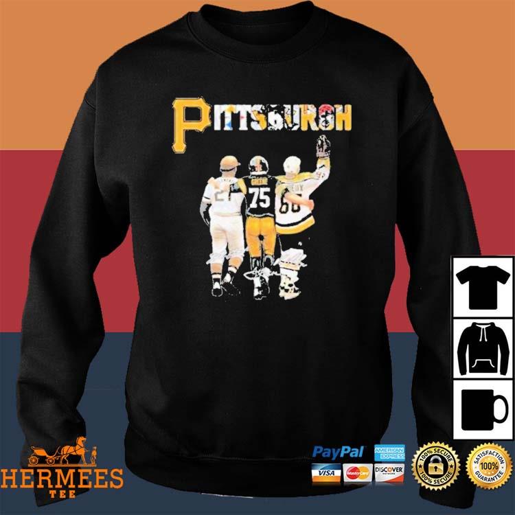 Official Roberto Clemente Joe Greene And Mario Lemieux Pittsburgh Sports  Teams Logo Signatures Shirt, hoodie, tank top, sweater and long sleeve t- shirt