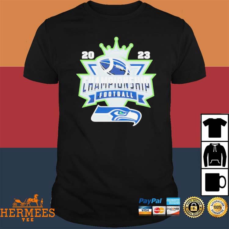 Seattle Seahawks Football NFL 2023 Championship Crown Logo Shirt