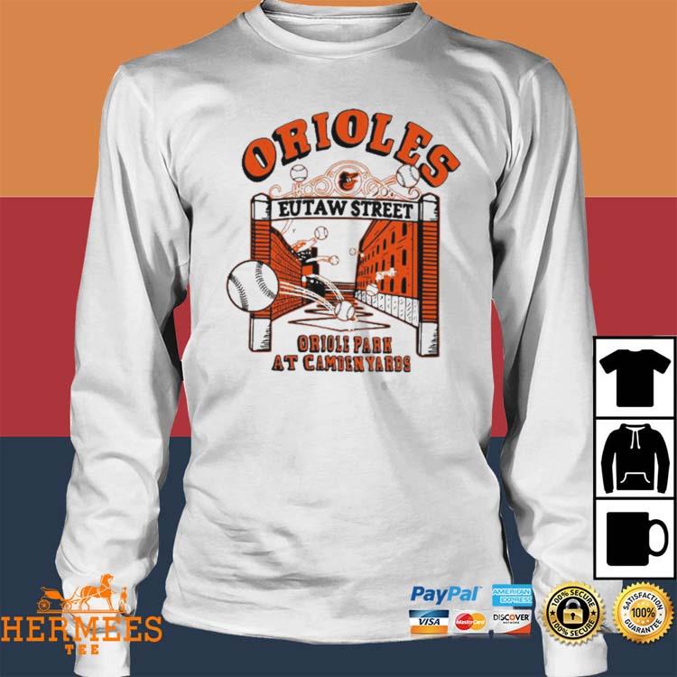 Baltimore Orioles Homage Eutaw Street Hyper Local Tri-Blend T-Shirt - Orange