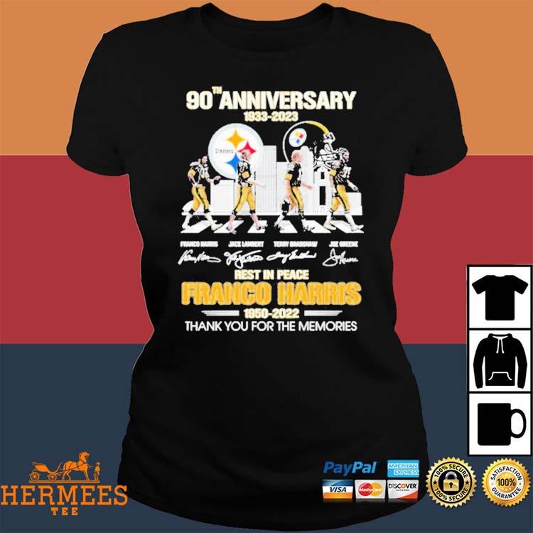 NEW The Steelers 90 Anniversary 1933-2023 Thank You For The Memories T-Shirt