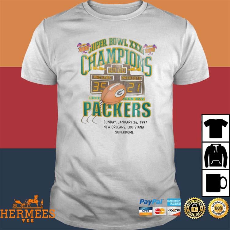 NEW! Green Bay Packers Champions Super Bowl XXXI T-Shirt Size Medium