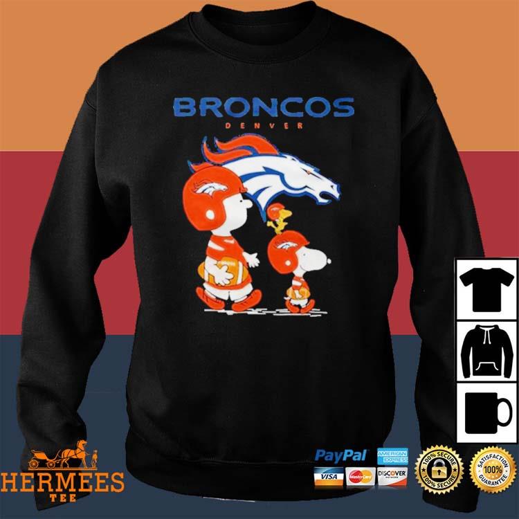 Denver Broncos Snoopy and Charlie Brown with Woodstock cartoon T-shirt,  hoodie, sweater, long sleeve and tank top