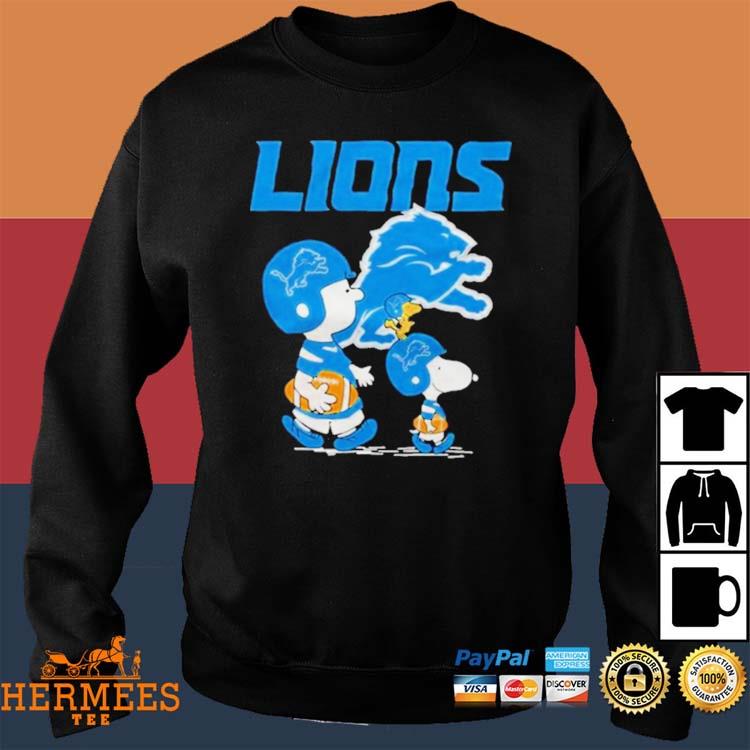 Detroit Lions Snoopy and Charlie Brown with Woodstock cartoon T-shirt,  hoodie, sweater, long sleeve and tank top