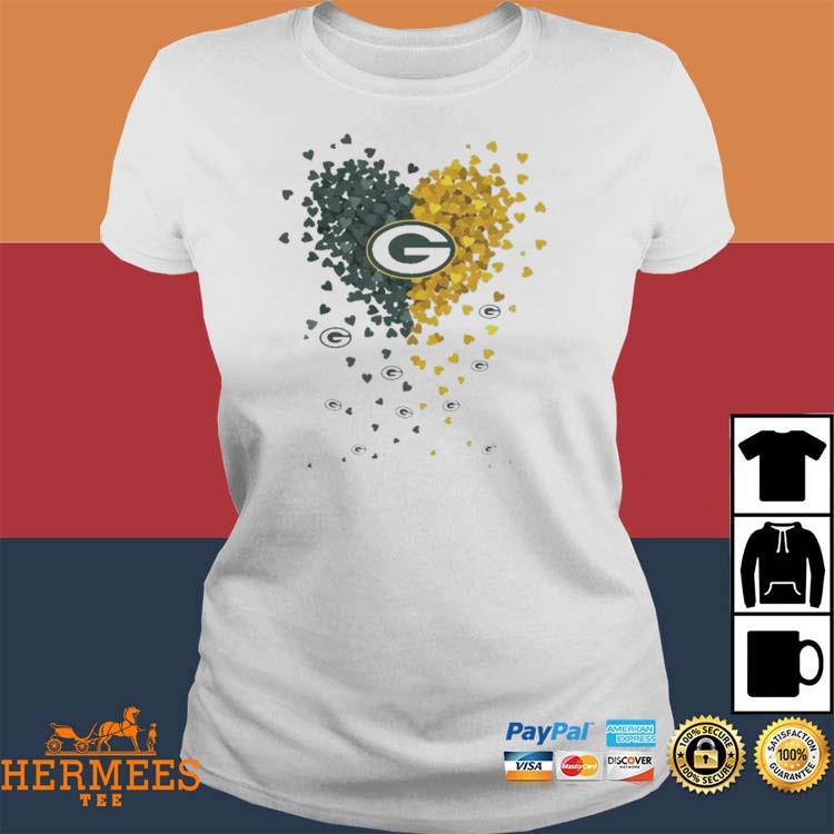 Unique Green Bay Packers Milwaukee Brewers Tiny Heart Shape T