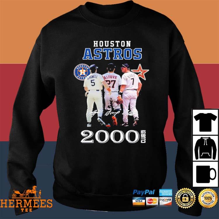 Official houston astros 2000 hits club signature T-shirt, hoodie, sweater, long  sleeve and tank top