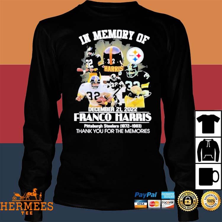 Franco Harris Pittsburgh Steelers 1972 1983 thank you for the