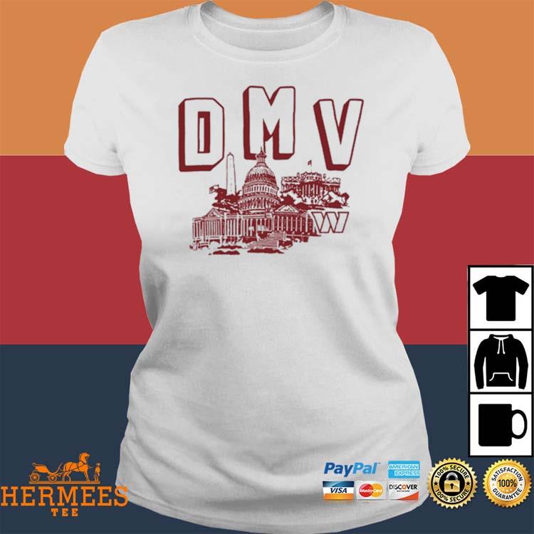 Official washington commanders dmv T-shirt, hoodie, sweater, long