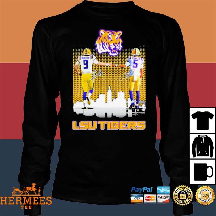 Lsu tigers Joe burrow jayden daniels city signatures Shirt - Limotees