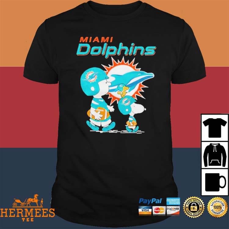 Miami Dolphins Snoopy and Charlie Brown Peanuts shirt, hoodie, sweater,  long sleeve and tank top