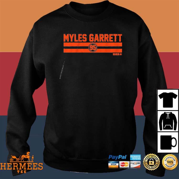 Official myles Garrett Name Number Stripe Shirt, hoodie, sweater