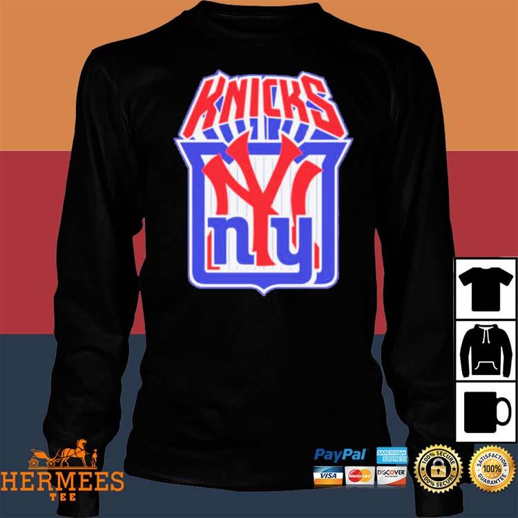 New York Yankees Giants Knicks MASH UP Logo T-shirt 6 Sizes S-3XL