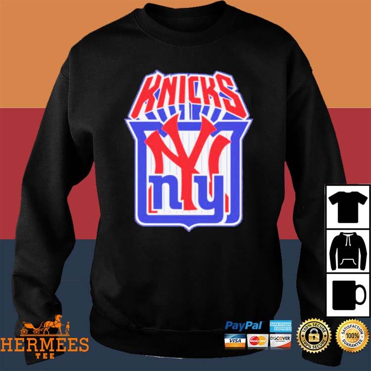 New York Yankees Giants Knicks MASH UP Logo T-shirt 6 Sizes S-3XL!!