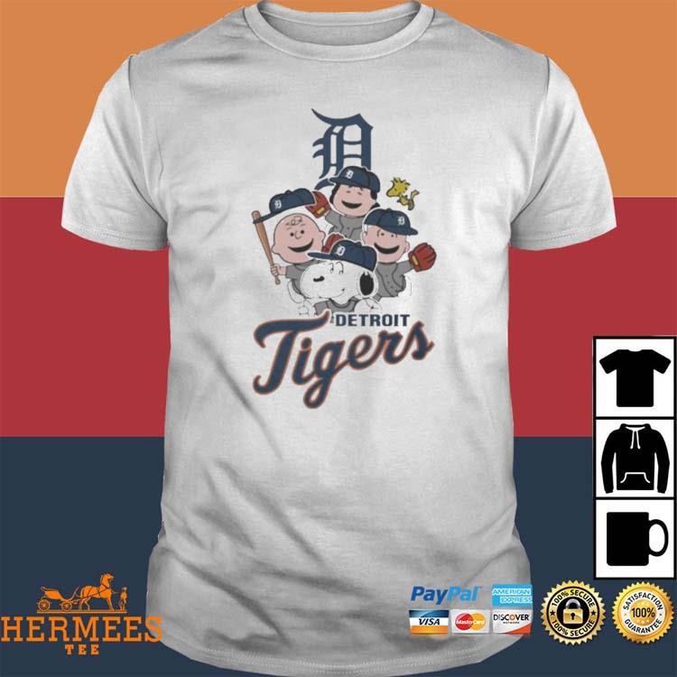 Official Peanuts mlb detroit tigers Snoopy and friends 2023 T