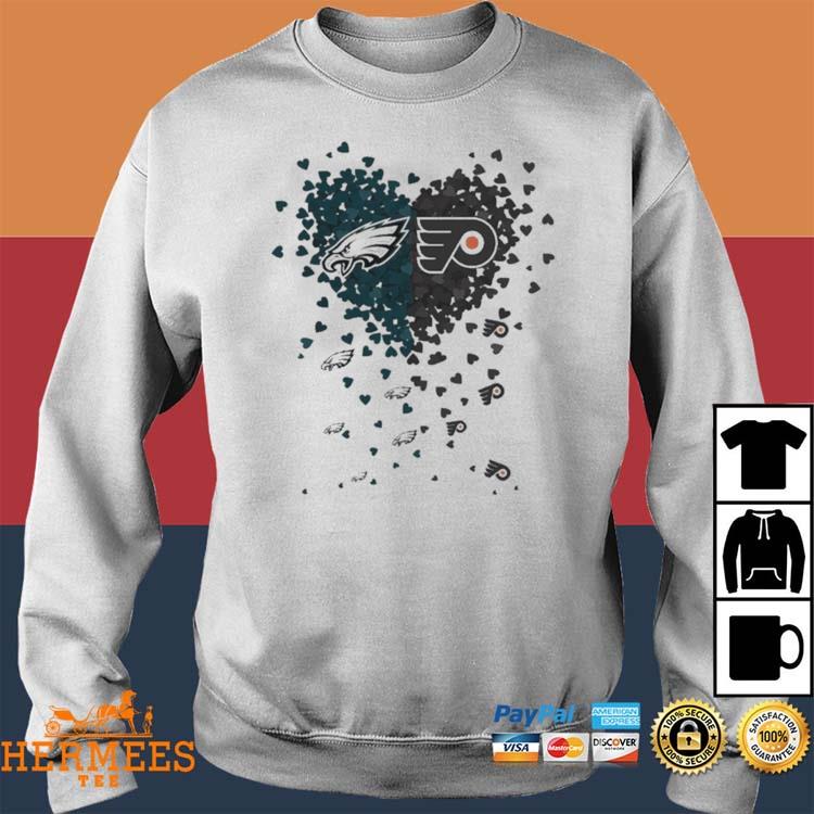 Unique Philadelphia Eagles Philadelphia Flyers Tiny Heart Shape T