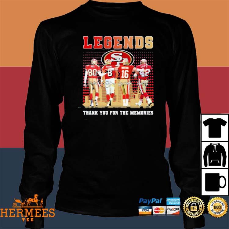 Official san Francisco 49ers Legends Thank You For The Memories