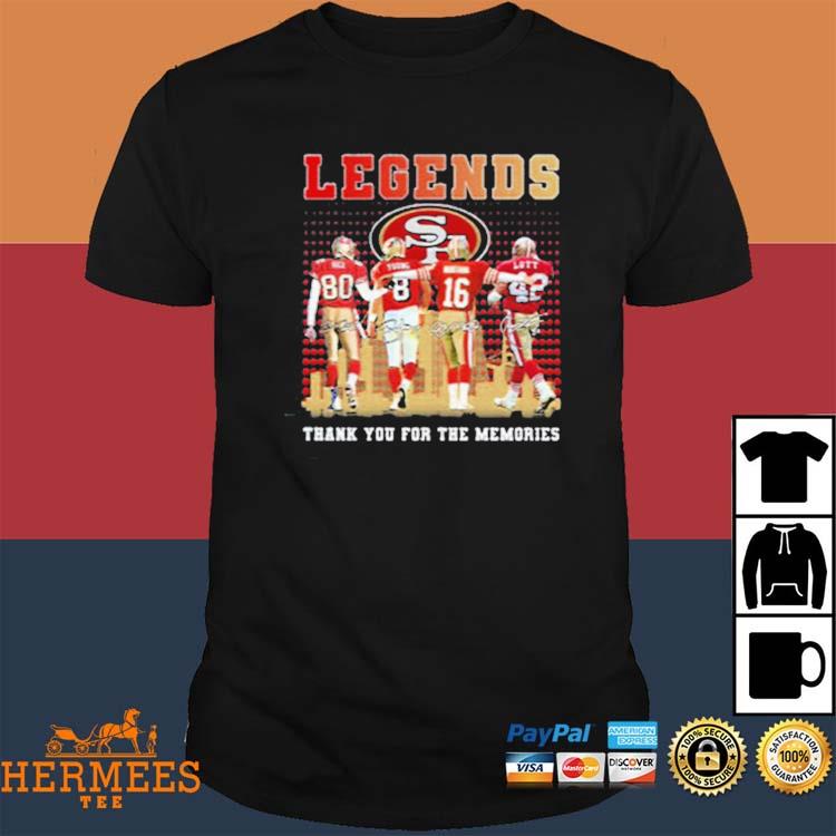 Official san Francisco 49ers Legends Thank You For The Memories