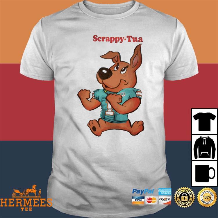 Scrappy Tua Tagovailoa Miami Dolphins T-Shirt - ShirtsOwl Office