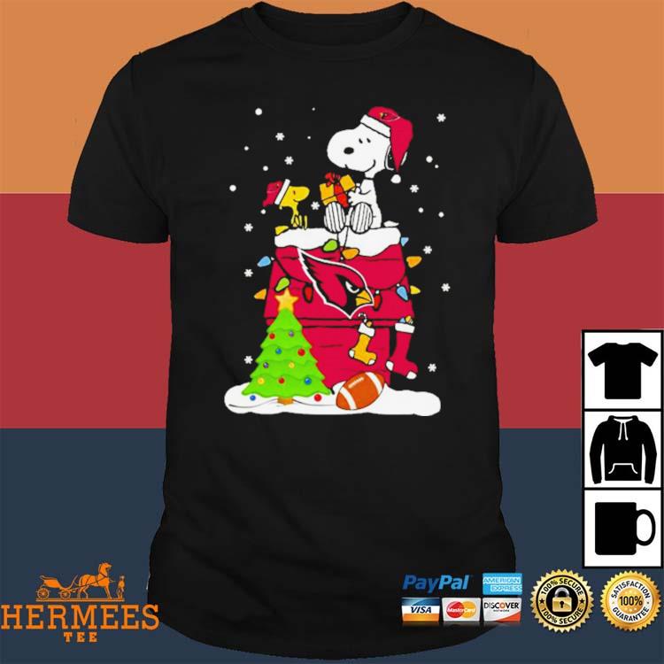 Arizona Cardinals Santa Snoopy Brings Christmas To Town T-Shirt