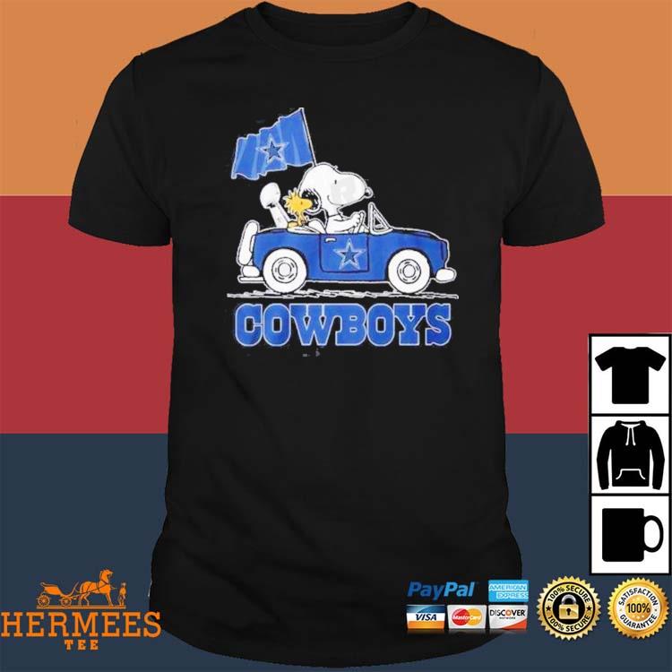 The Peanuts Snoopy And Woodstock Dallas Cowboys Car Shirt, hoodie, sweater,  long sleeve and tank top