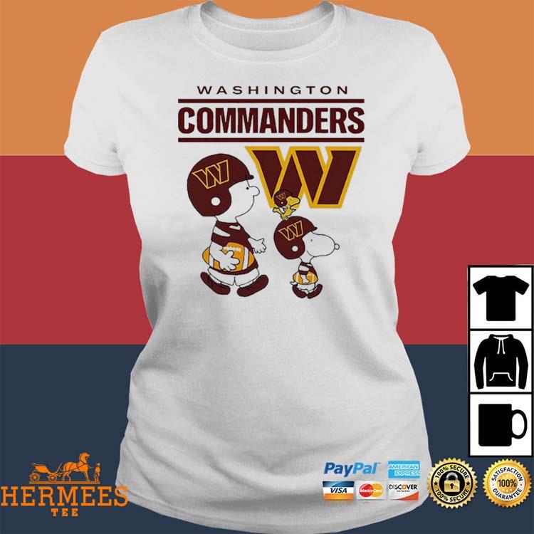 Official washington commanders Snoopy Charlie brown T-shirt