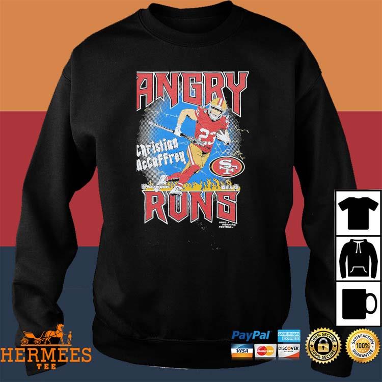 Original Angry Runs San Francisco 49ers Christian McCaffrey T-shirt,Sweater,  Hoodie, And Long Sleeved, Ladies, Tank Top