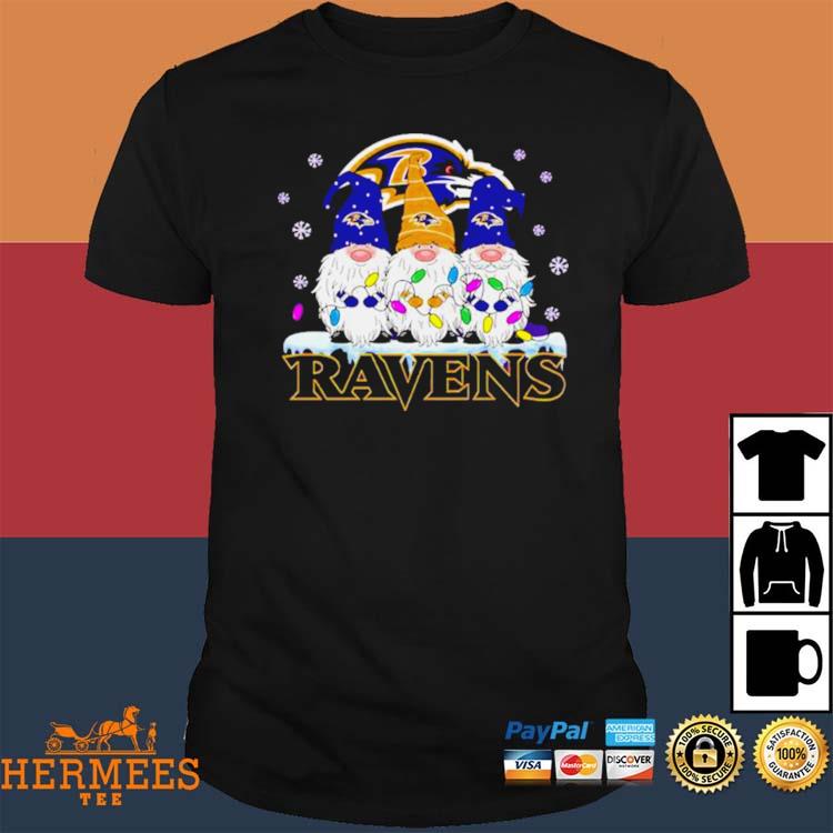 Baltimore Ravens Football Gnomes Christmas 2023 Shirt