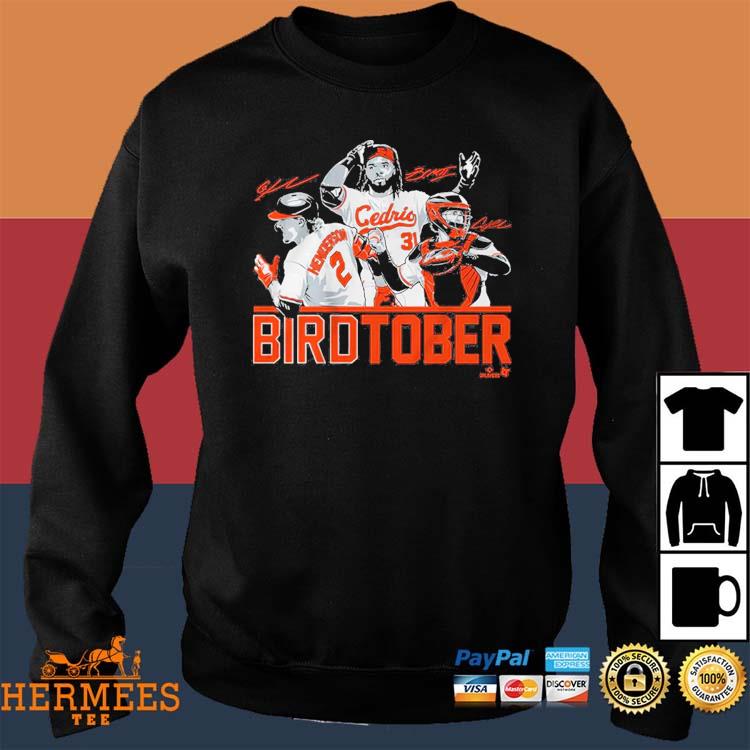 Adley Rutschman, Gunnar Henderson, & Cedric Mullins birdtober Shirt - Baltimore Orioles