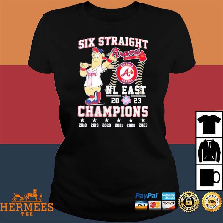 Official Atlanta Braves Blooper Six Straight NL East 2023 Champions Shirt,  hoodie, sweater, long sleeve and tank top