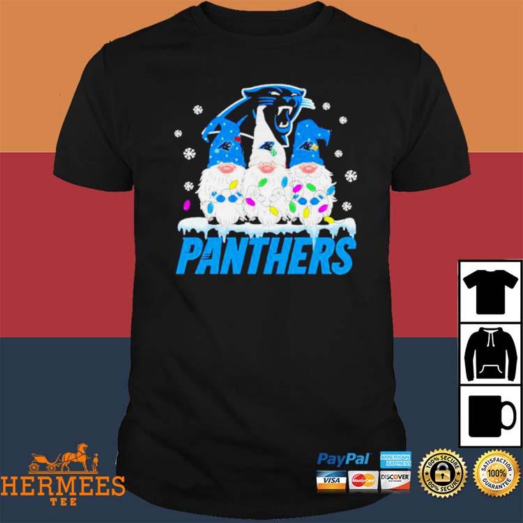 Gnomies Carolina Panthers Christmas T-Shirt - TeeNavi