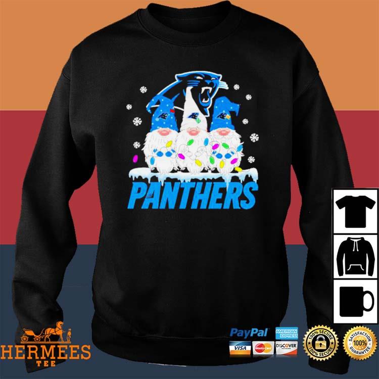 Gnomies Carolina Panthers Christmas T-Shirt - TeeNavi