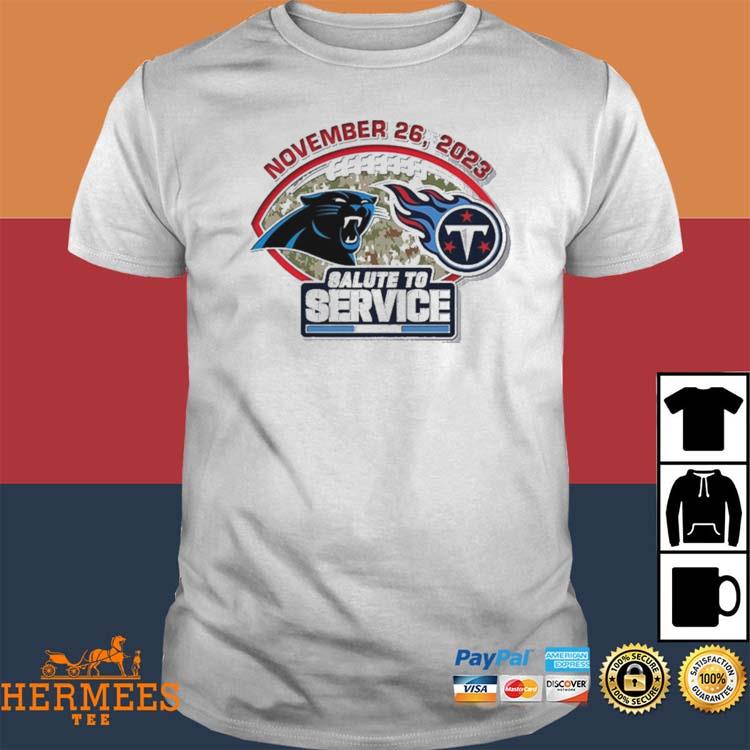 Original Gameday Carolina Panthers Vs Tennessee Titans Salute To Service  November 26 2023 T-Shirt, hoodie, sweater, long sleeve and tank top