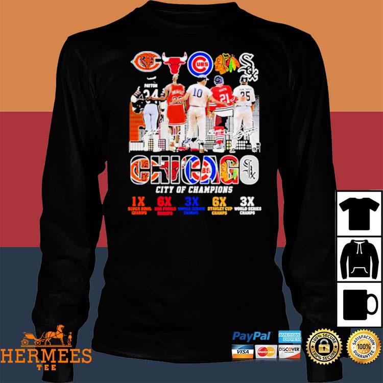 Chicago Cubs White Sox Bears Bull Blackhawks City Champions 2023 Shirt