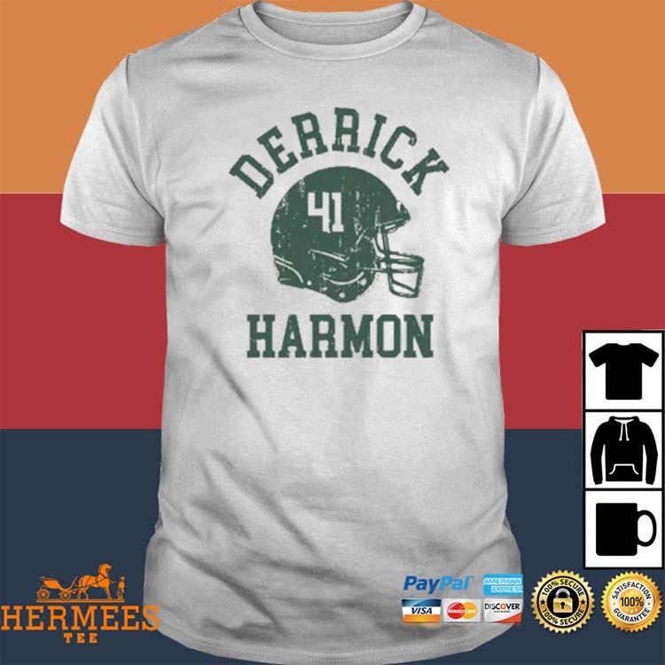 Derrick Harmon 41 San Francisco 49ers football helmet font text