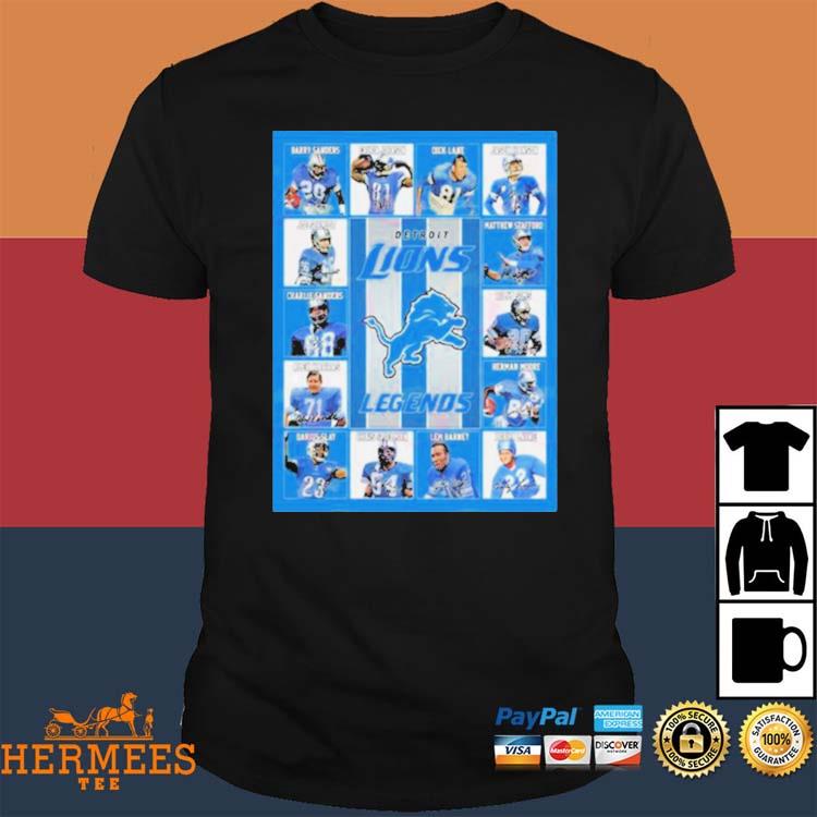 Detroit Lions All Time Greats Sign'tures T-Shirt - Trending Tee