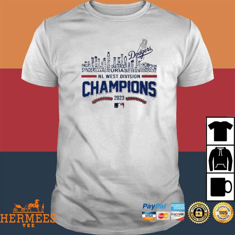 Los Angeles Dodgers Skyline 2023 NL West Division Champions shirt, hoodie,  sweater, long sleeve and tank top