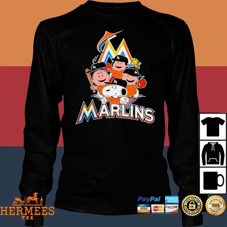 Snoopy and Woodstock driving car Miami Marlins shirt, hoodie