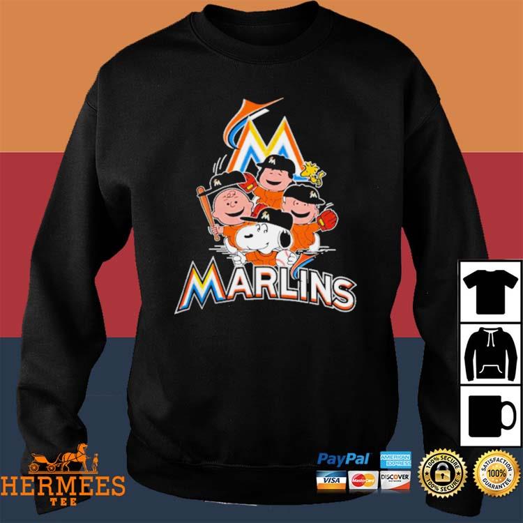 Peanuts Charlie Brown And Snoopy Playing Baseball Miami Marlins shirt,  hoodie, sweater, long sleeve and tank top